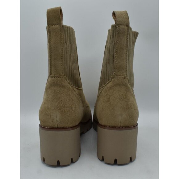 Blondo Women 10 Waterproof Zip-Up Ankle Boots Chunky Lug Sole Beige Suede Upper - Picture 4 of 9